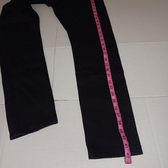 LEVI'S 501 SKINNY BUTTON FLY BLACK JEANS - Picture 6 of 14